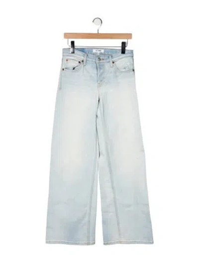 Pre-owned Re/done High-rise Wide Leg Jeans In Blue