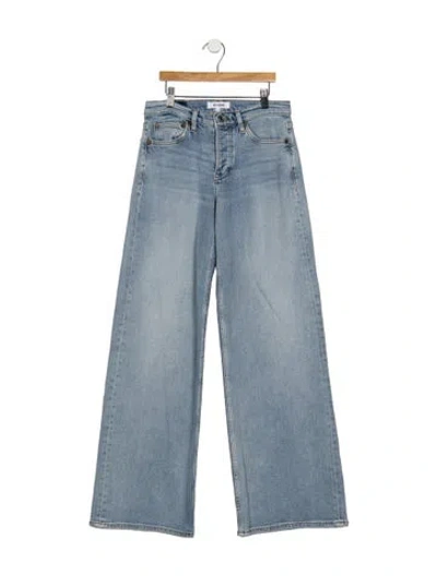 Pre-owned Re/done High-rise Wide Leg Jeans In Blue