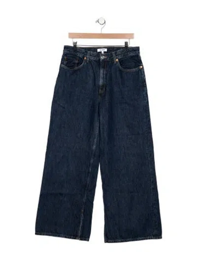 Pre-owned Re/done High-rise Wide Leg Jeans In Blue