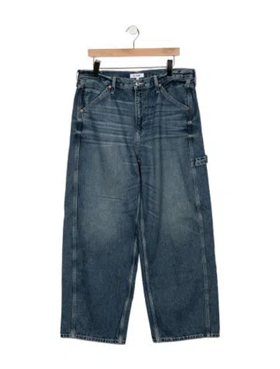 Pre-owned Re/done High-rise Wide Leg Jeans In Blue