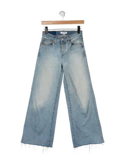 Pre-owned Re/done High-rise Wide Leg Jeans In Blue
