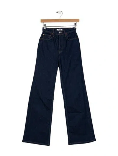 Pre-owned Re/done High-rise Wide Leg Jeans In Blue
