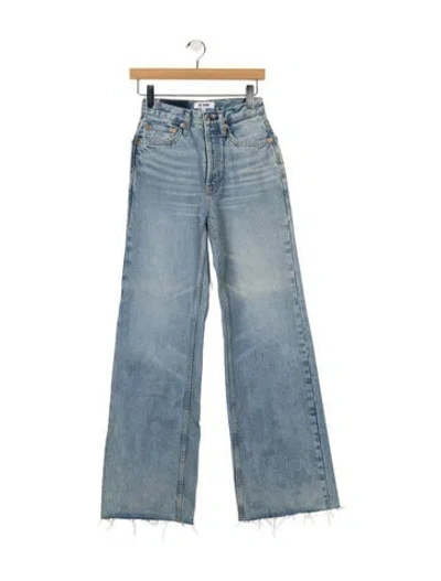 Pre-owned Re/done High-rise Wide Leg Jeans In Blue