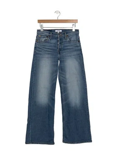 Pre-owned Re/done High-rise Wide Leg Jeans In Blue