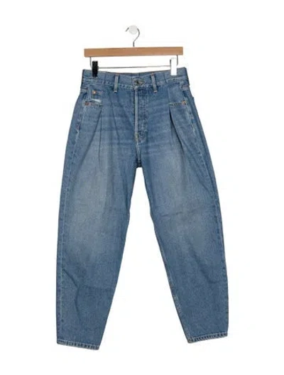 Pre-owned Re/done High-rise Wide Leg Jeans In Blue