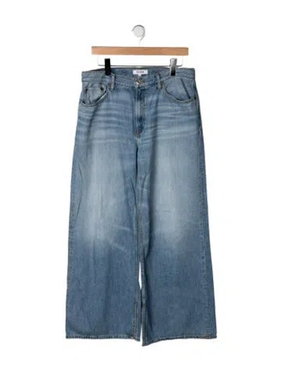 Pre-owned Re/done High-rise Wide Leg Jeans In Blue