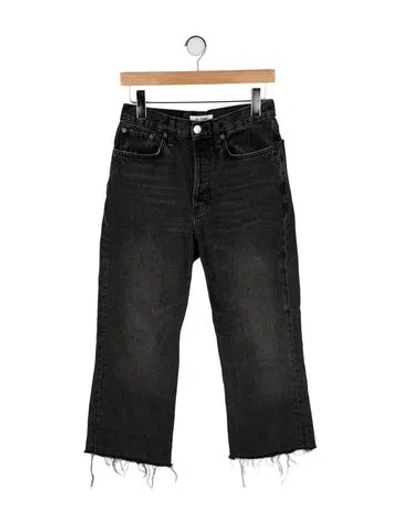 Pre-owned Re/done High-rise Wide Leg Jeans In Gray