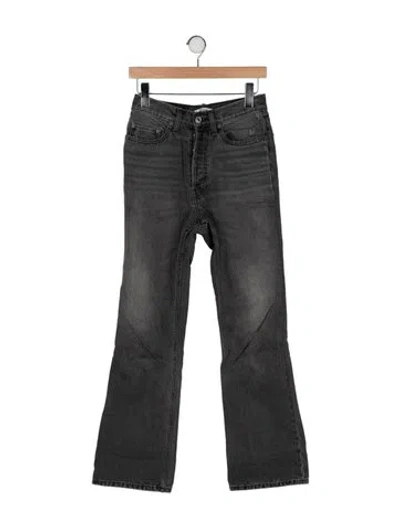 Pre-owned Re/done High-rise Wide Leg Jeans In Gray