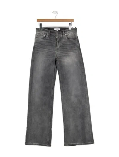 Pre-owned Re/done High-rise Wide Leg Jeans In Gray
