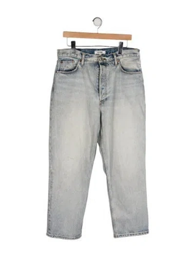Pre-owned Re/done High-rise Wide Leg Jeans In Green