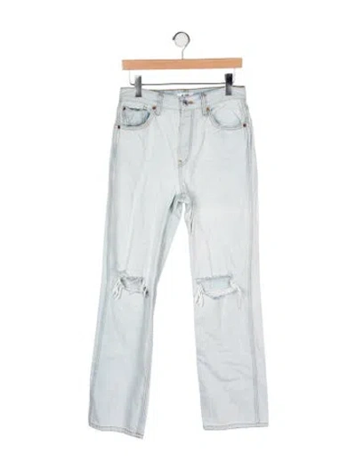 Pre-owned Re/done High-rise Wide Leg Jeans In Green