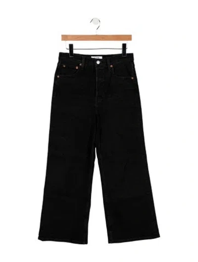 Pre-owned Re/done High-rise Wide Leg Jeans In Grey