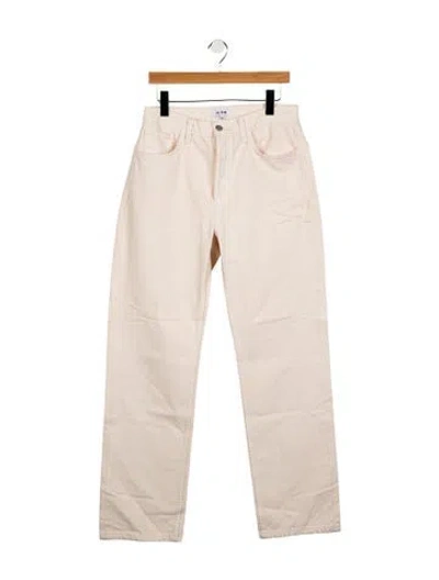 Pre-owned Re/done High-rise Wide Leg Jeans In Neutral