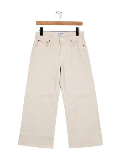 Pre-owned Re/done High-rise Wide Leg Jeans In Neutral
