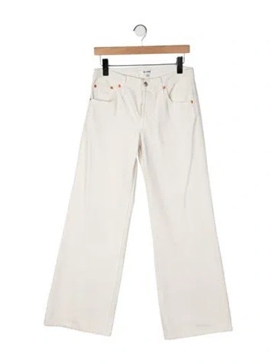 Pre-owned Re/done High-rise Wide Leg Jeans In Neutral