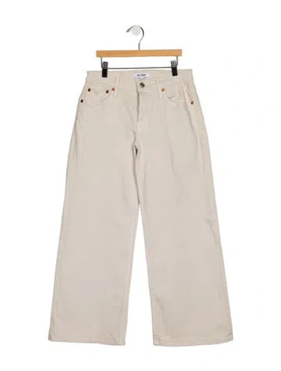 Pre-owned Re/done High-rise Wide Leg Jeans In Neutrals