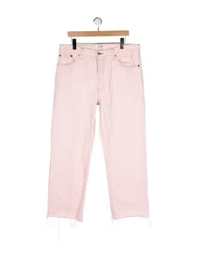 Pre-owned Re/done High-rise Wide Leg Jeans In Pink