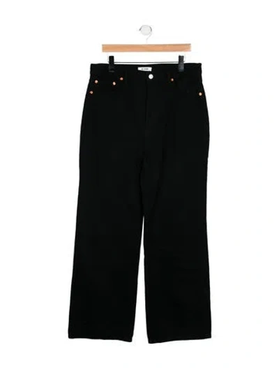 Pre-owned Re/done High-rise Wide Leg Jeans W/ Tags In Black