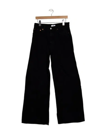 Pre-owned Re/done High-rise Wide Leg Jeans W/ Tags In Black