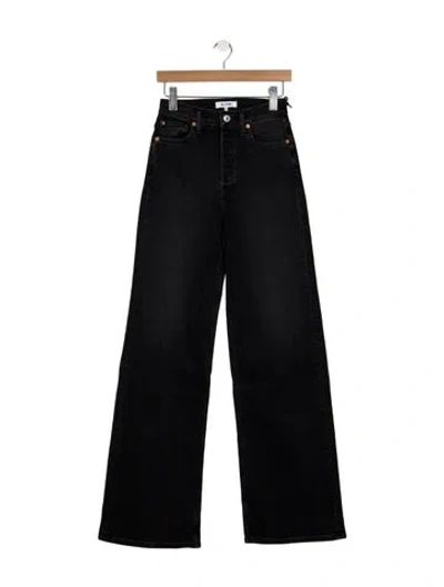 Pre-owned Re/done High-rise Wide Leg Jeans W/ Tags In Black