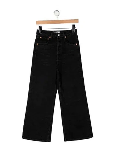 Pre-owned Re/done High-rise Wide Leg Jeans W/ Tags In Black