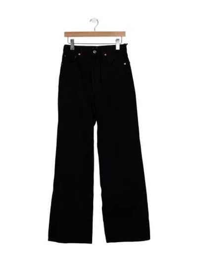 Pre-owned Re/done High-rise Wide Leg Jeans W/ Tags In Black
