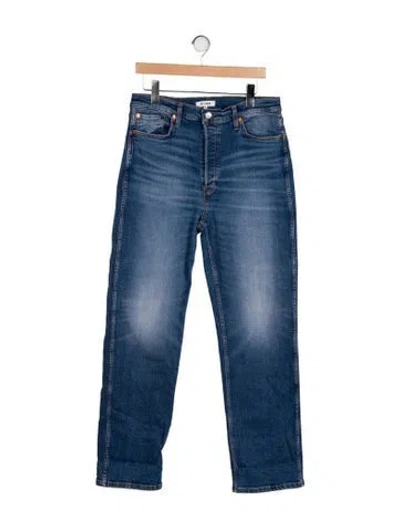 Pre-owned Re/done High-rise Wide Leg Jeans W/ Tags In Blue