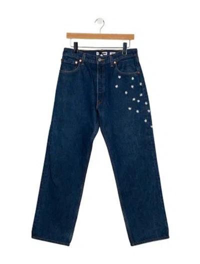 Pre-owned Re/done High-rise Wide Leg Jeans W/ Tags In Blue