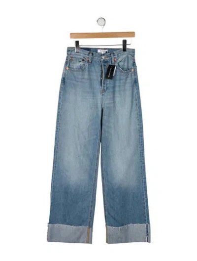 Pre-owned Re/done High-rise Wide Leg Jeans W/ Tags In Blue