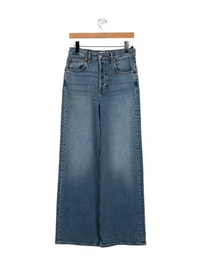 Pre-owned Re/done High-rise Wide Leg Jeans W/ Tags In Blue