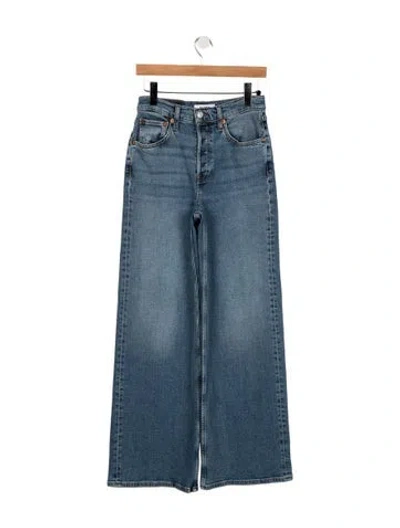 Pre-owned Re/done High-rise Wide Leg Jeans W/ Tags In Blue
