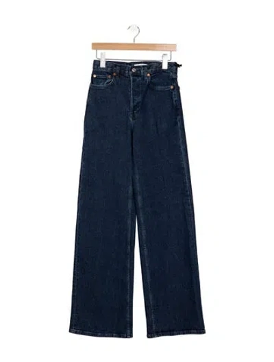 Pre-owned Re/done High-rise Wide Leg Jeans W/ Tags In Blue