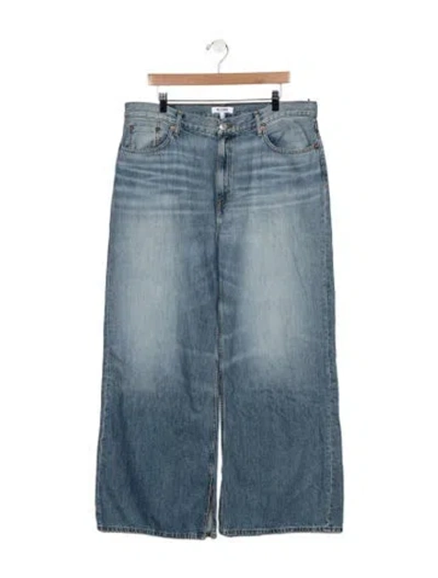 Pre-owned Re/done High-rise Wide Leg Jeans W/ Tags In Blue