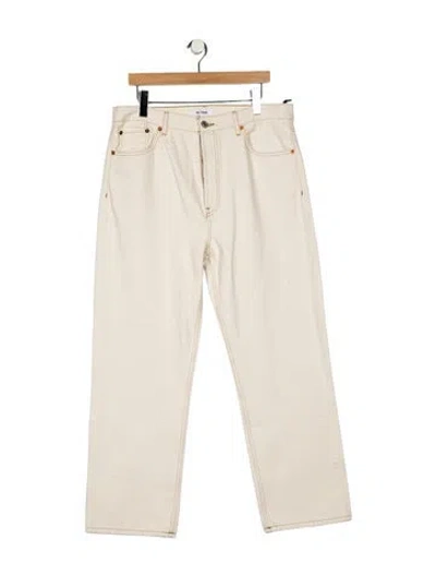 Pre-owned Re/done High-rise Wide Leg Jeans W/ Tags In Neutral