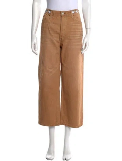 Pre-owned Re/done High-rise Wide Leg Jeans W/ Tags In Neutral