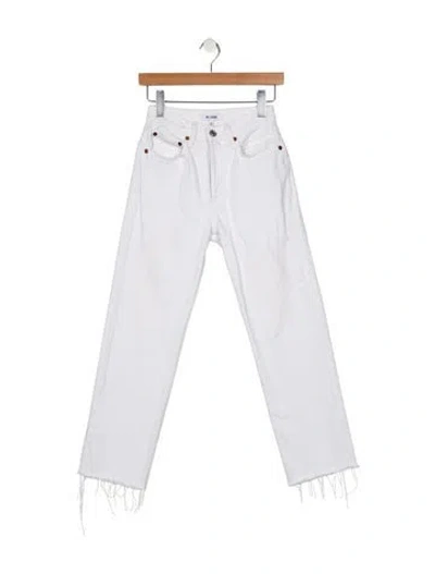 Pre-owned Re/done High-rise Wide Leg Jeans In White