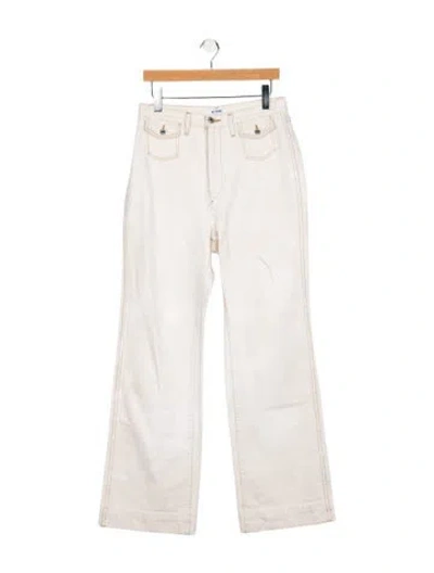 Pre-owned Re/done High-rise Wide Leg Jeans In White