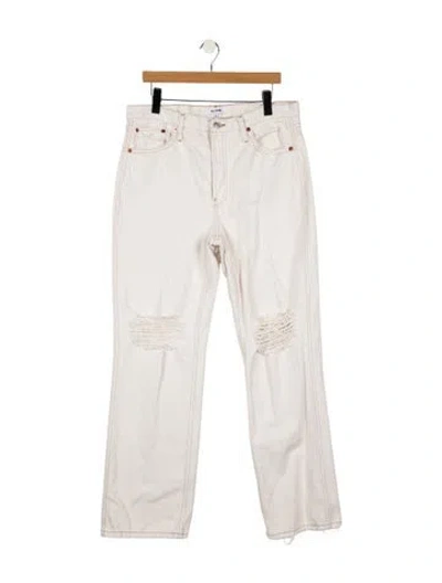 Pre-owned Re/done High-rise Wide Leg Jeans In White