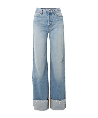 Re/done High-waisted Wide-leg Jeans In Blue