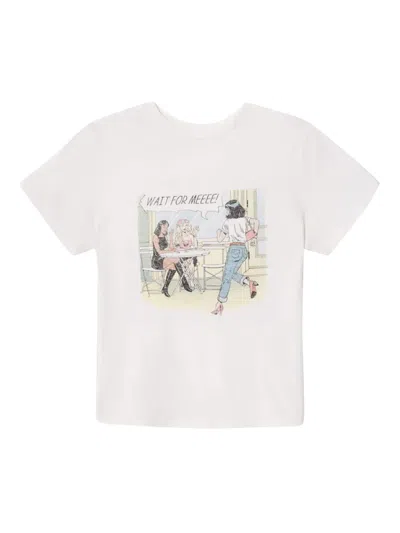 Re/done Illustration-print T-shirt In White