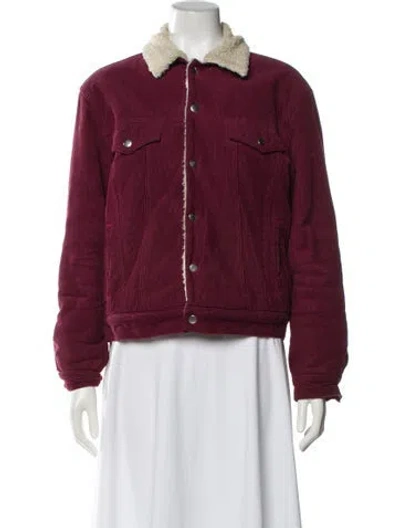 Pre-owned Re/done Jacket In Burgundy