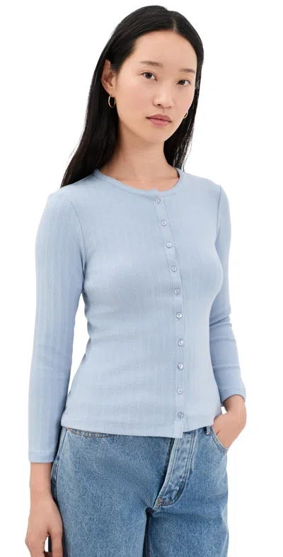 Re/done Jane Pointelle Tee Bluebell