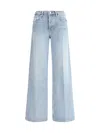 Re/done Mid-rise Wide-leg Jeans In Blue
