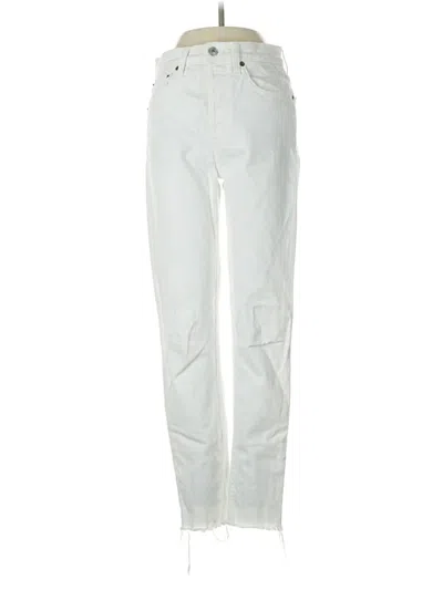 Pre-owned Re/done Jeans In Ivory