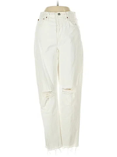 Pre-owned Re/done Jeans In Ivory
