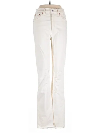 Pre-owned Re/done Jeans In Ivory
