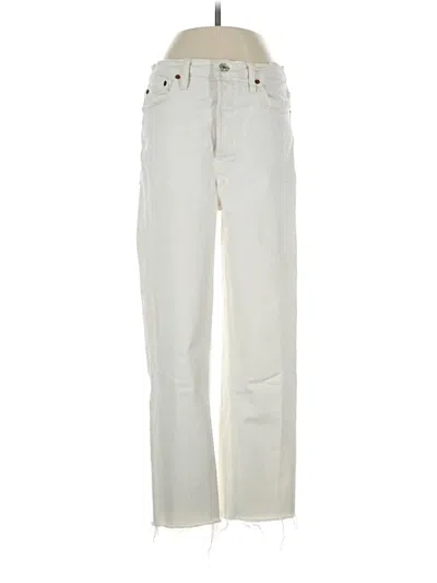 Pre-owned Re/done Jeans In Ivory