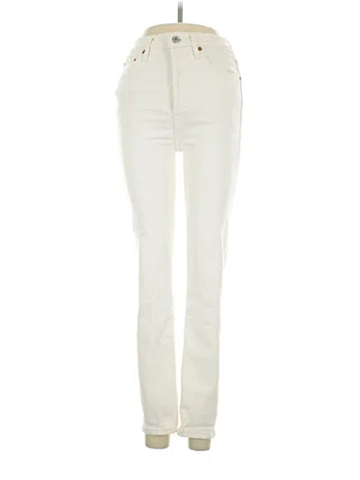 Pre-owned Re/done Jeans In Ivory