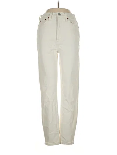 Pre-owned Re/done Jeans In Ivory
