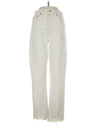 Pre-owned Re/done Jeans In Ivory